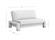 Futon Frame - Queen Loveseat Size - Rockwell Black Walnut Wall Hugger by Strata Furniture