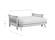 Futon Frame - Queen Loveseat Size - Trelli Warm Cherry Wall Hugger by Strata Furniture