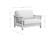 Futon Frame - Twin Chair Size - Trelli Black Walnut Wall Hugger by Strata Furniture