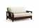 Futon Frame - Queen Loveseat Size - Durango Dark Cherry Wall Hugger by Strata Furniture