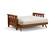 Futon Frame - Queen Loveseat Size - Lambton Warm Cherry Wall Hugger by Strata Furniture