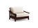 Futon Frame - Twin Chair Size - Pagoda Black Walnut Wall Hugger by Strata Furniture