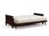 Premium Futon Set - Queen Size - Tiro Dark Cherry Wall Hugger Frame, Mattress w/Removable Suede Cover