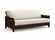 Futon Frame - Full Size - Tiro Dark Cherry Wall Hugger by Strata Furniture