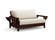 Futon Frame - Queen Loveseat Size - Tiro Dark Cherry Wall Hugger by Strata Furniture