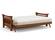 Futon Set - Queen Size - Trelli Warm Cherry Wall Hugger Frame, Mattress w/Removable Solid Cover