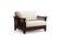 Futon Frame - Twin Chair Size - Trelli Black Walnut Wall Hugger by Strata Furniture