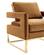 Avery Cognac Velvet Chair by TOV Furniture