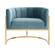 Magnolia Sea Blue Chair w/Gold Base by TOV Furniture