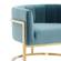 Magnolia Sea Blue Chair w/Gold Base by TOV Furniture