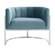 Magnolia Sea Blue Chair w/Silver Base by TOV Furniture