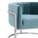 Magnolia Sea Blue Chair w/Silver Base by TOV Furniture