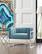 Magnolia Sea Blue Chair w/Silver Base by TOV Furniture
