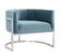 Magnolia Sea Blue Chair w/Silver Base by TOV Furniture