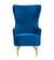 Julia Navy Blue Wingback Chair by TOV Furniture