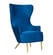 Julia Navy Blue Wingback Chair by TOV Furniture