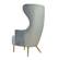 Julia Gray Wingback Chair by TOV Furniture