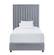 Arabelle Gray Velvet Twin Bed by TOV Furniture