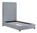 Arabelle Gray Velvet Twin Bed by TOV Furniture