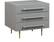 Trident Gray Nightstand by TOV Furniture