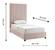 Arabelle Blush Velvet Twin Bed by TOV Furniture