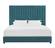 Arabelle Sea Blue Velvet Queen Bed by TOV Furniture
