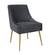 Beatrix Pleated Gray Velvet Side Chair by TOV Furniture