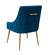 Beatrix Pleated Navy Blue Velvet Side Chair by TOV Furniture