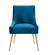 Beatrix Pleated Navy Blue Velvet Side Chair by TOV Furniture