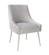 Beatrix Pleated Light Gray Velvet Side Chair - Silver Legs by TOV Furniture