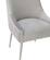 Beatrix Pleated Light Gray Velvet Side Chair - Silver Legs by TOV Furniture