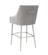 Beatrix Pleated Gray Velvet Counter Stool by TOV Furniture