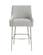 Beatrix Pleated Gray Velvet Bar Stool by TOV Furniture
