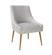 Beatrix Pleated Light Gray Velvet Side Chair by TOV Furniture