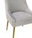 Beatrix Pleated Light Gray Velvet Side Chair by TOV Furniture