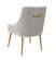 Beatrix Pleated Light Gray Velvet Side Chair by TOV Furniture