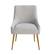 Beatrix Pleated Light Gray Velvet Side Chair by TOV Furniture