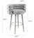 Betty Gray Velvet Barstool by TOV Furniture