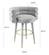 Betty Gray Velvet Counter Stool by TOV Furniture