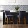 Beatrix Pleated Dark Gray Velvet Counter Stool by TOV Furniture