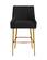 Beatrix Pleated Black Velvet Counter Stool by TOV Furniture