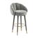 Myla Light Gray Swivel Bar Stool by TOV Furniture