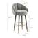 Myla Light Gray Swivel Bar Stool by TOV Furniture