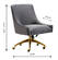 Beatrix Gray Office Swivel Chair by TOV Furniture
