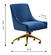 Beatrix Navy Blue Office Swivel Chair by TOV Furniture