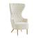 Jezebel Cream Velvet Wingback Chair by TOV Furniture