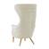 Jezebel Cream Velvet Wingback Chair by TOV Furniture