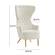 Jezebel Cream Velvet Wingback Chair by TOV Furniture