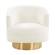 Stella Cream Velvet Swivel Chair by TOV Furniture