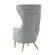Jezebel Gray Velvet Wingback Chair by TOV Furniture